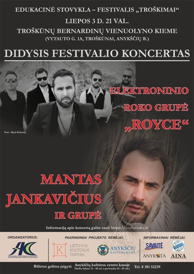 Festivalis „Troškimai“ (2021)  / Manto Jankavičiaus ir elektroninio roko grupės "Royce" koncertas