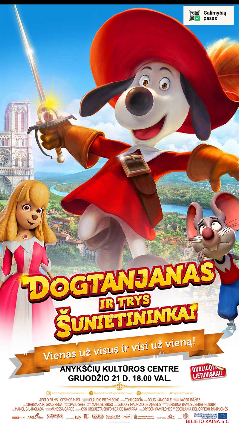 Animacinis filmas "Dogtanjanas ir trys šunietininkai" (Trukmė: 1h 24 min)