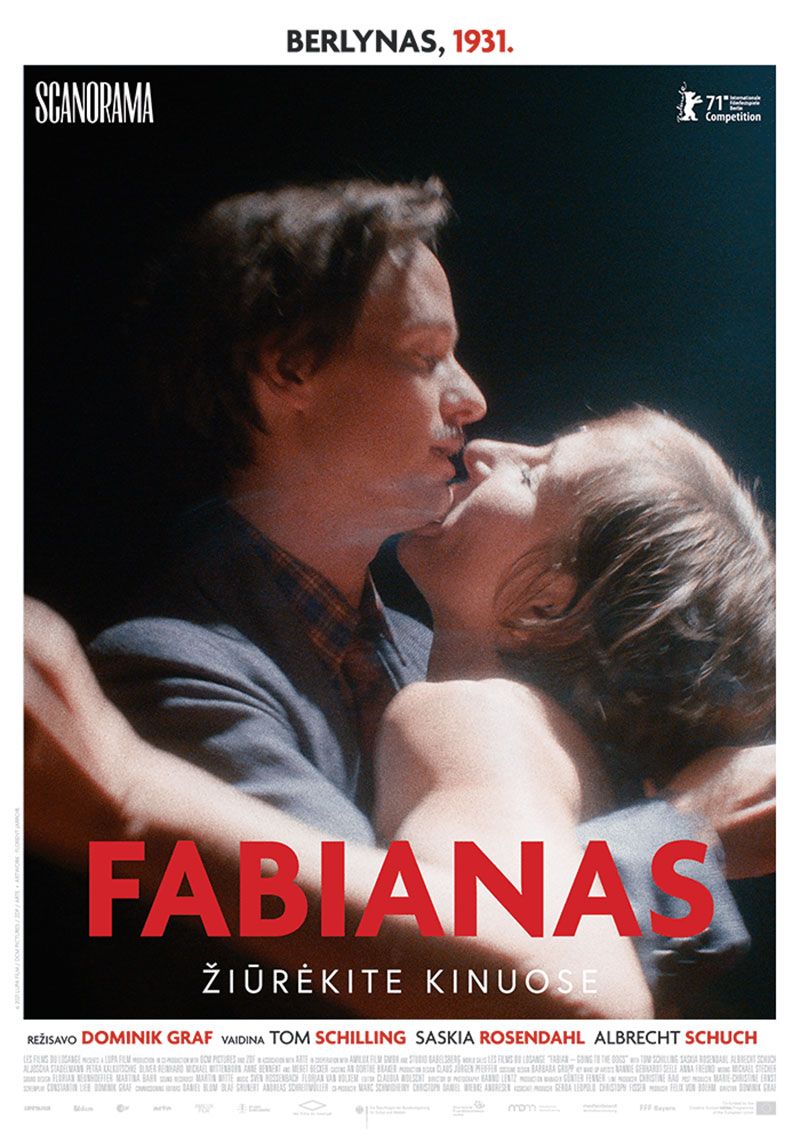 Kino pasimatymų savaitė / Dominik Graf fimas „FABIANAS“ (2021 m., trukmė: 2:56 val)