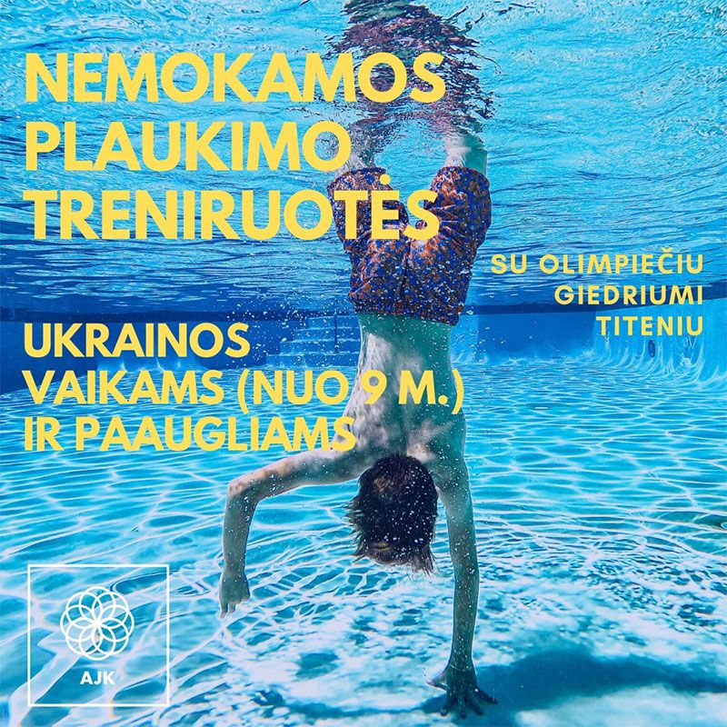 Nemokamas plaukimo treniruotes ukrainiečių vaikams su olimpiečiu Gedriumi Titeniu / Безкоштовні уроки плавання для українських дітей з олімпійцем Гедріусом Тітеном