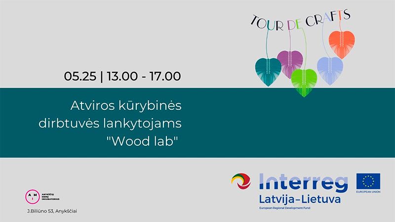 Atviros kūrybinės dirbtuvės „Wood lab“