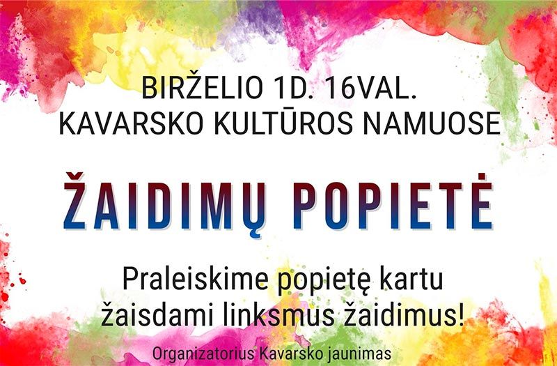 Žaidimų popietė Kavarske