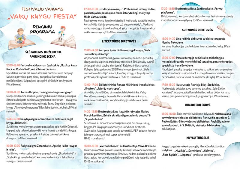 Literatūros ir menų festivalį „Vaikų knygų fiesta“ / Antroji diena