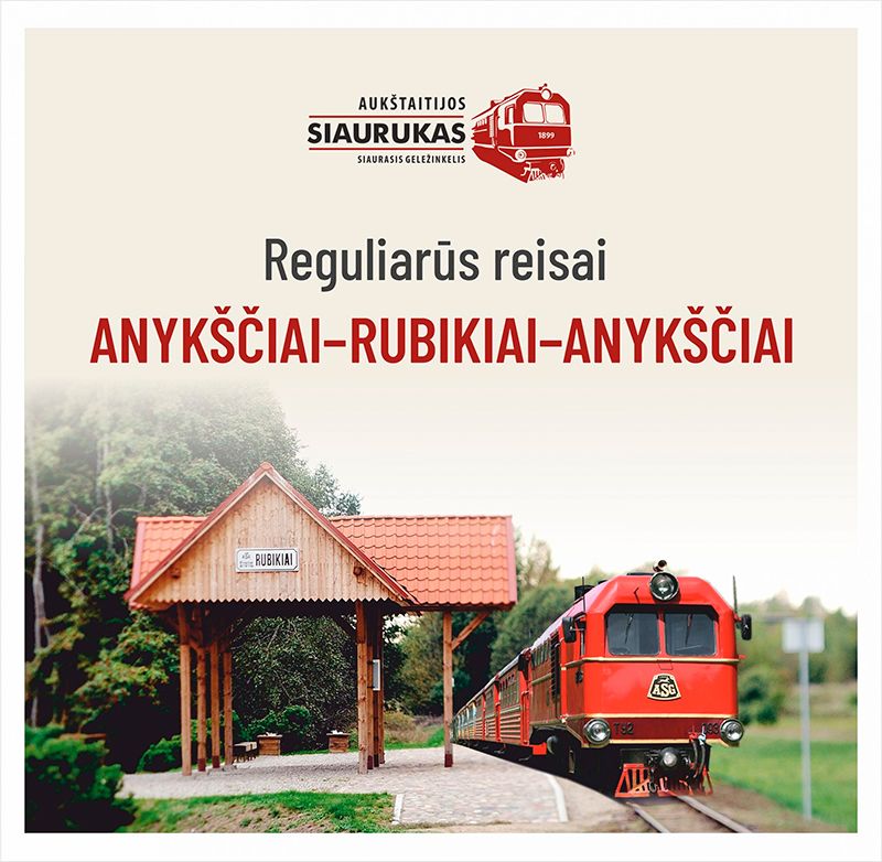 Reguliarūs Siauruko reisai Anykščiai – Rubikiai – Anykščiai (Išankstinė rezervacija)