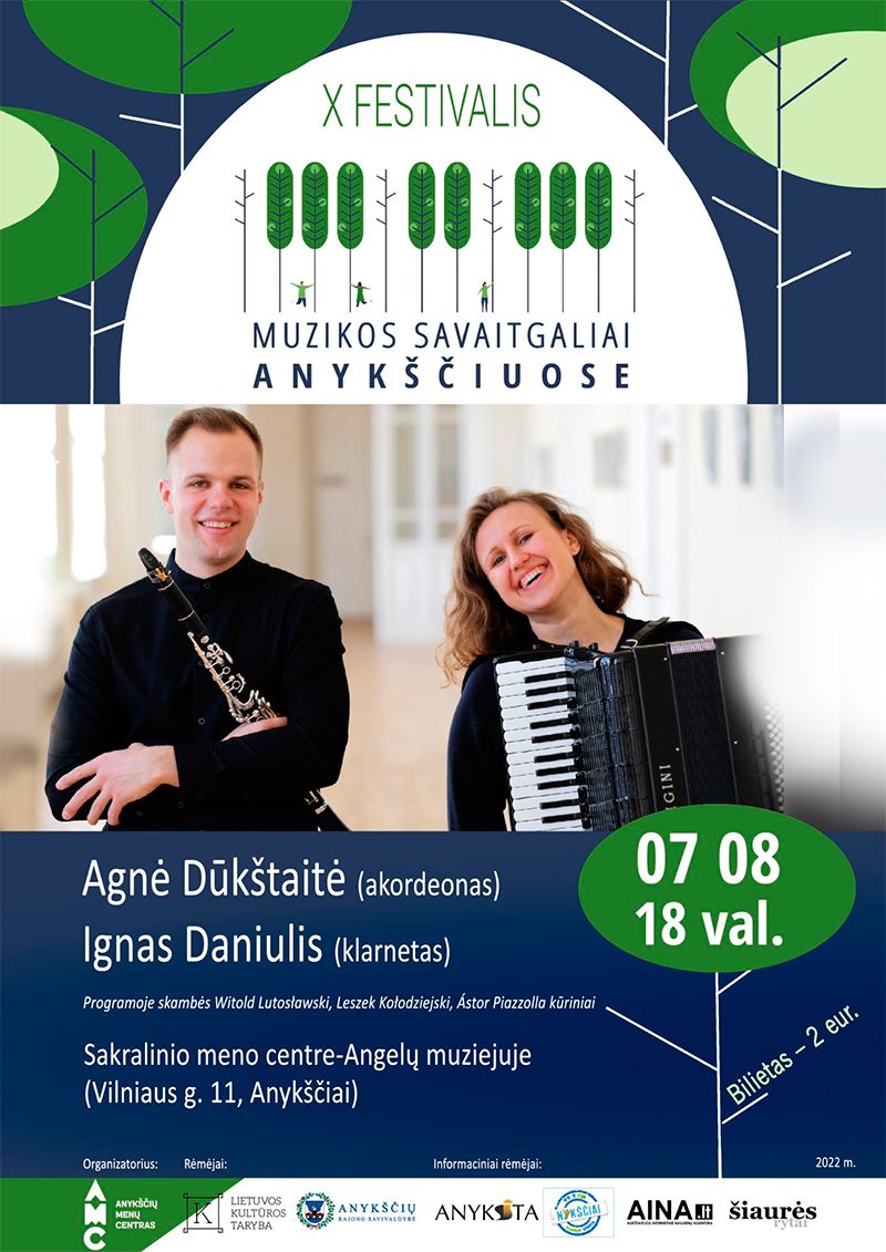 Festivalis „Muzikos savaitgaliai Anykščiuose“ / A. Dūkšaitės ir I. Daniulio koncertas