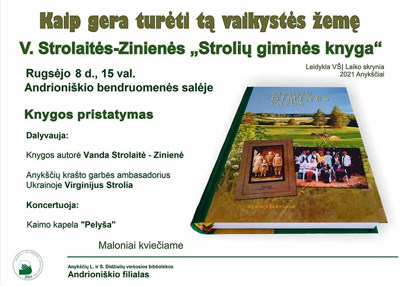 V. Strolaitės - Žinienės knygos pristatymas „Strolių giminės knyga“