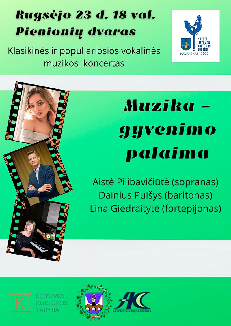 Klasikinės ir populiariosios vokalinės muzikos koncertas „Muzika - gyvenimo palaima“