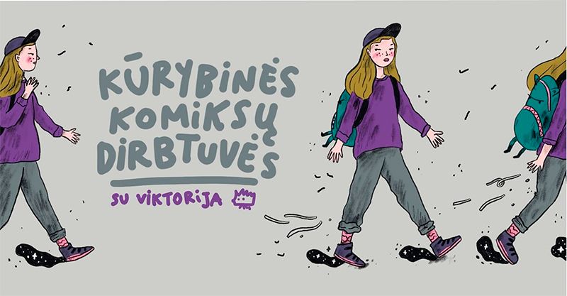 Kūrybinės komiksų dirbtuvės su Viktorija Ežiuku / Pirmoji diena