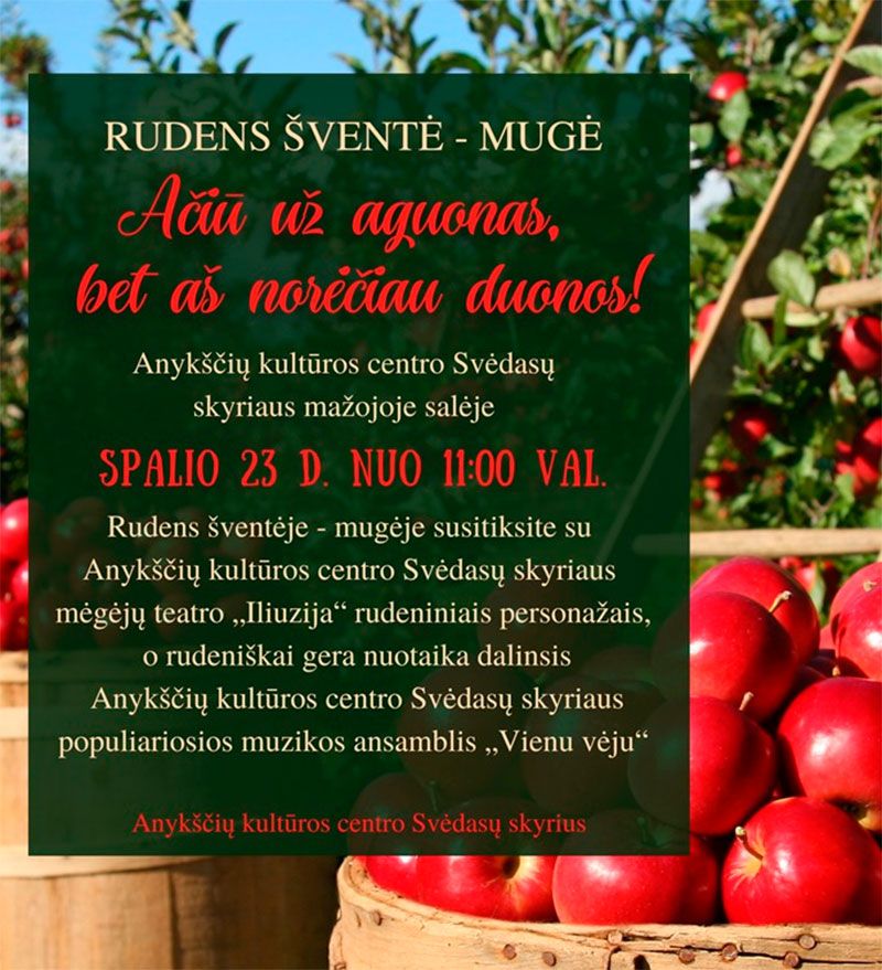 Rudens šventė – mugė „Ačiū už aguonas, bet aš norėčiau duonos!“