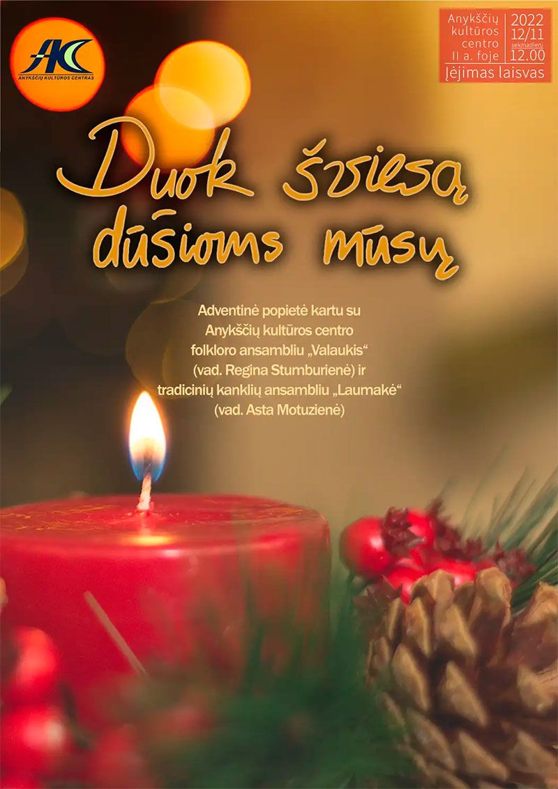 Advento popietė „Duok šviesą dūšioms“