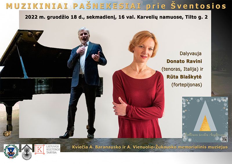 Muzikiniai pašnekesiai su solistu Donato Ravini ir pianiste Rūta Blaškyte