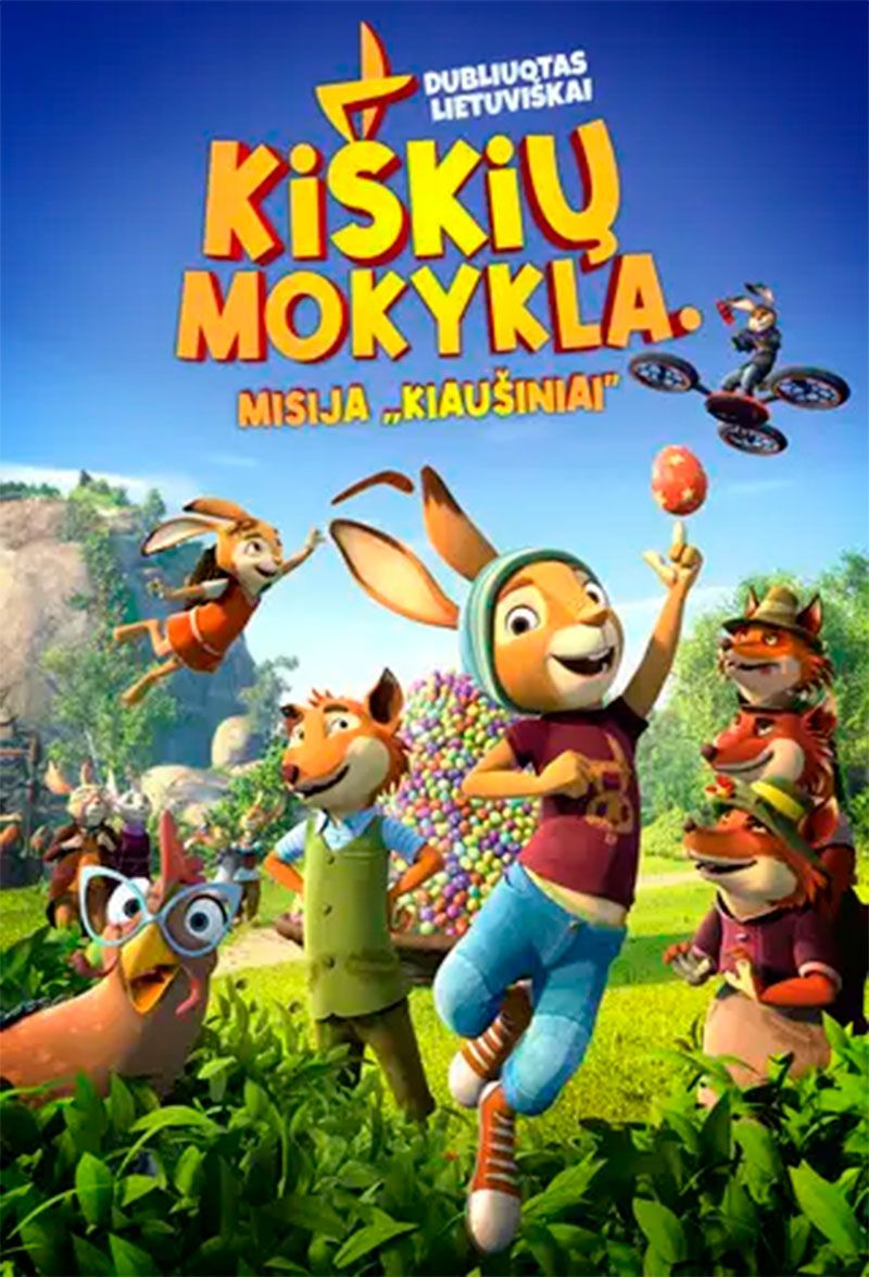 Animacinis filmas „Kiškių mokykla. Misija Kiaušiniai“ (2022 m., Trukmė: 76 min.)