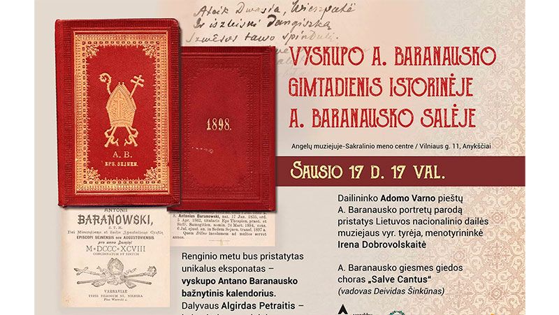 Vyskupo A. Baranausko gimtadienis istorinėje A. Baranausko salėje