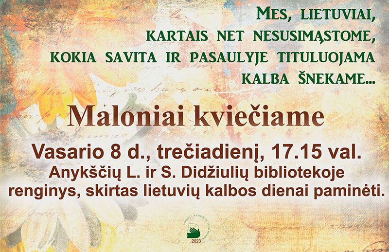 Renginys, skirtas lietuvių kalbos dienai paminėti