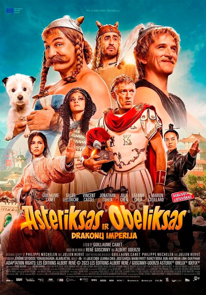 Kino filmas visai šeimai  „Asteriksas ir Obeliksas: Drakonų imperija“ (2023m., Trukmė: 1h 52 min)