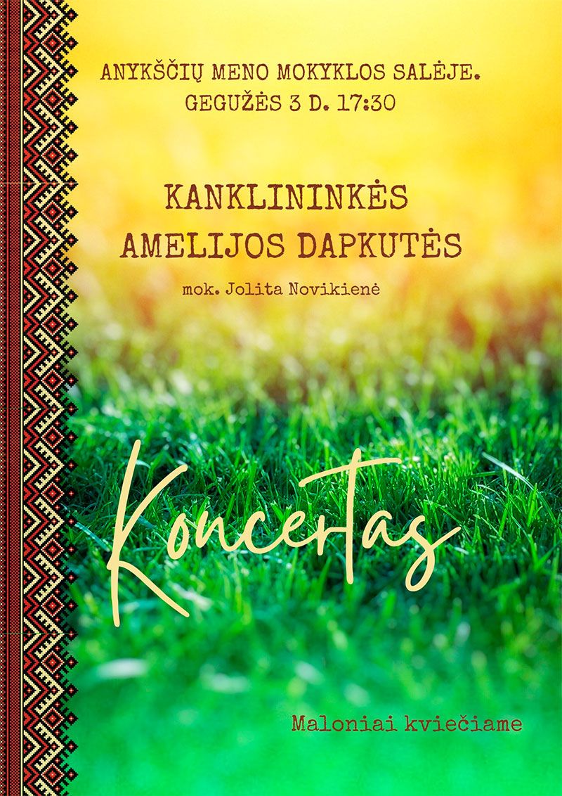 Kanklininkės Amelijos Dapkutės koncertas