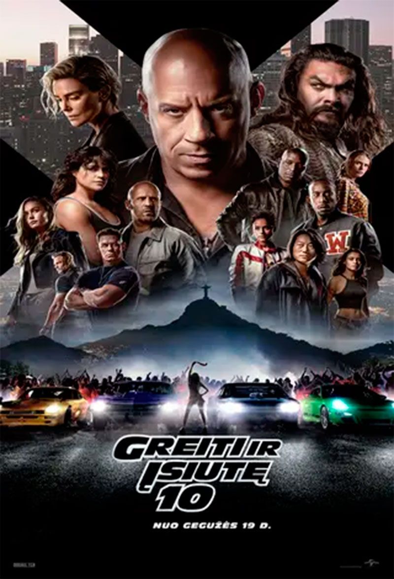 Kino filmas „Greiti ir įsiutę 10“ (2023m., Trukmė: 2h 21 min)