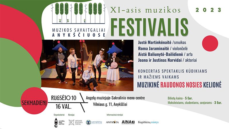 Koncertas-spektaklis kūdikiams ir mažiems vaikams „Muzikinė raudonos nosies kelionė“