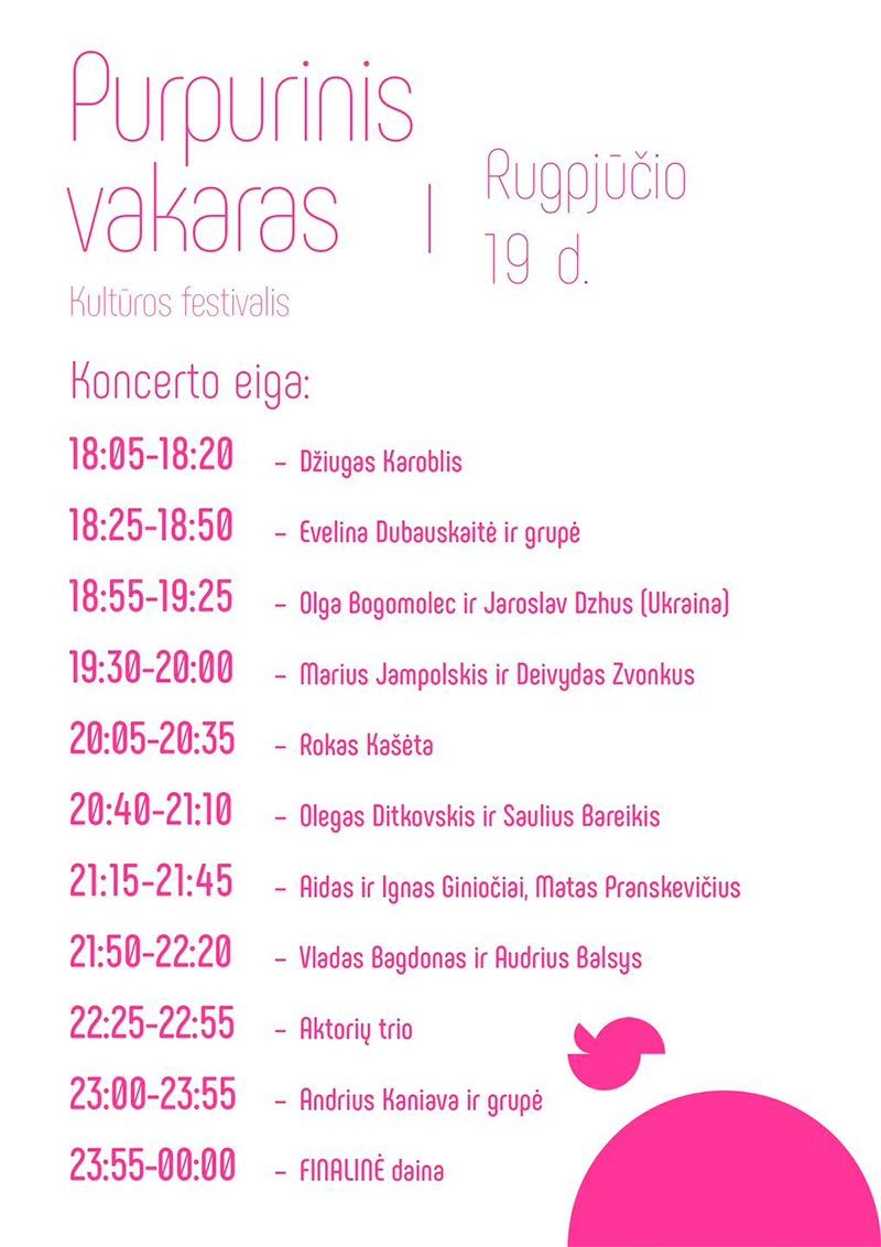 Kultūros festivalis „Purpurinis vakaras“ (2023) / Festivalio pabaigos koncertas