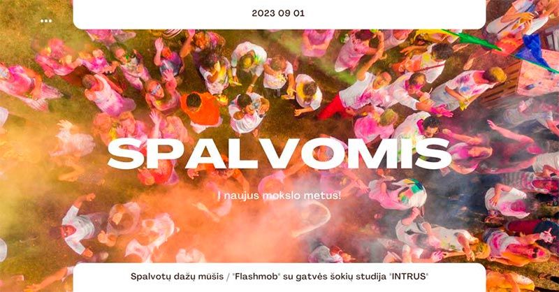 Spalvotų dažų mūšis „SPALVOMIS į naujus mokslo metus!“