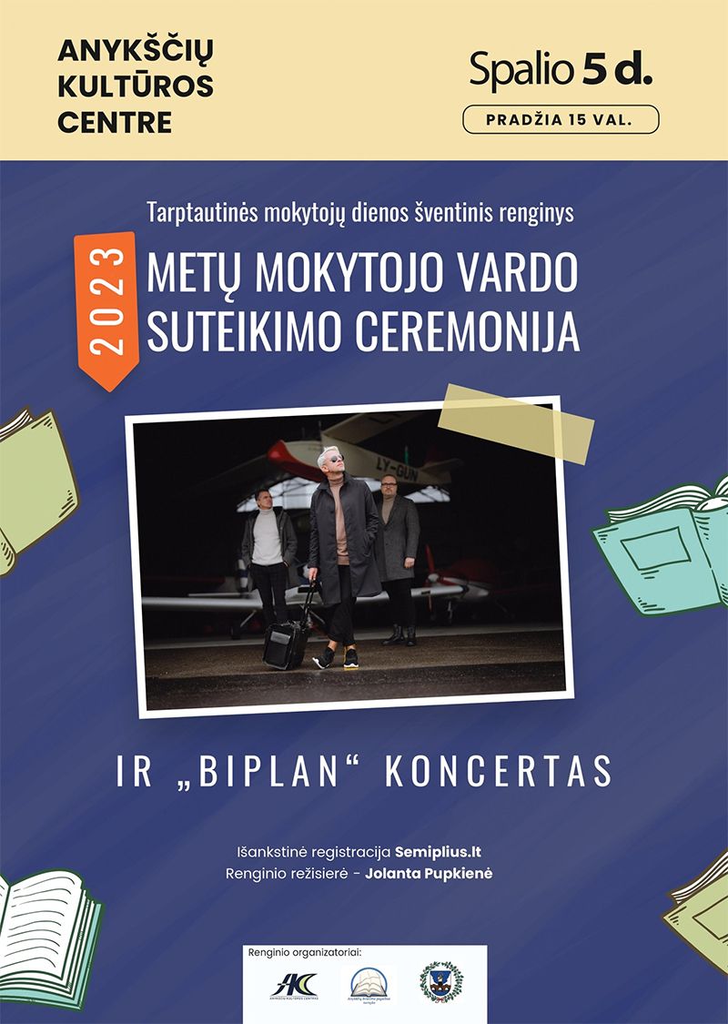 Metų mokytojo vardo suteikimo ceremonija (2023) / Grupės Biplan koncertas