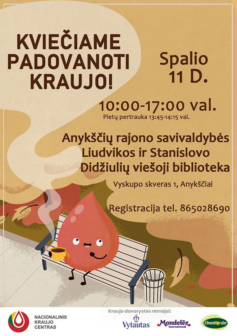 Kraujo donorystės akcija Anykščiuose