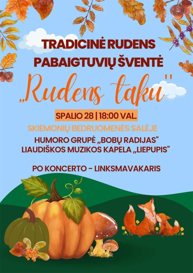 Tradicinė rudens pabagtuvių šventė „Rudens taku“