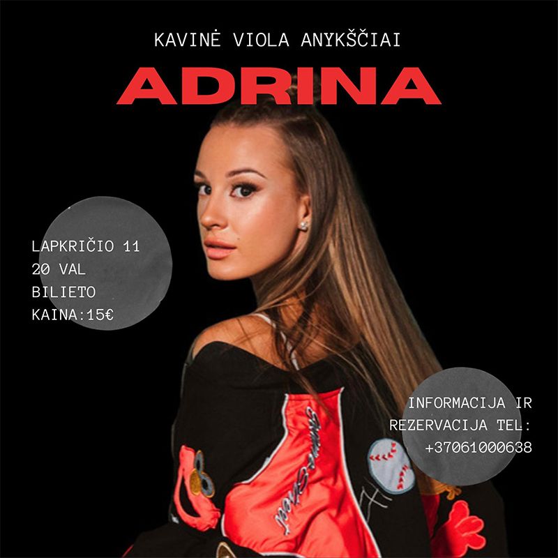 Adrina koncertas kavinėje „Viola“