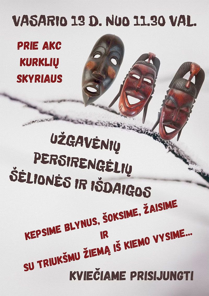 Užgavėnių persirengėlių šelionės ir išdaigos