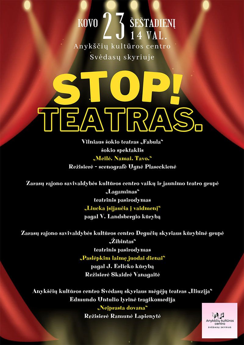 Tarptautinei teatro dienai skirta šventė „Stop! Teatras.“