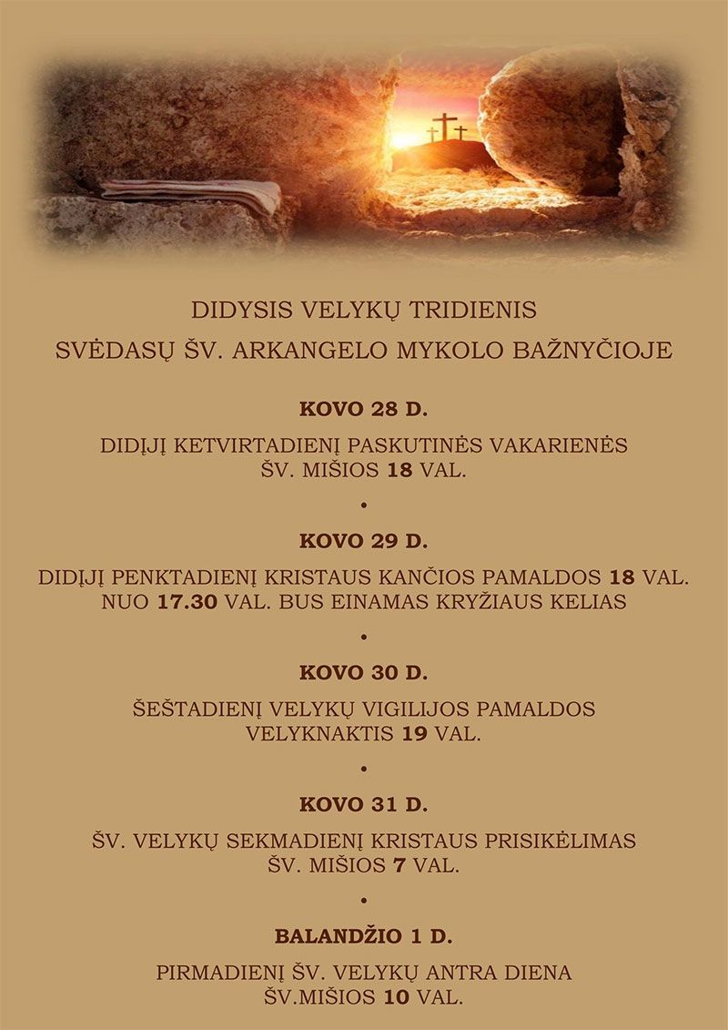 Didysis Velykų Tridienis / Šv. Mišios / Didysis Pentadienis