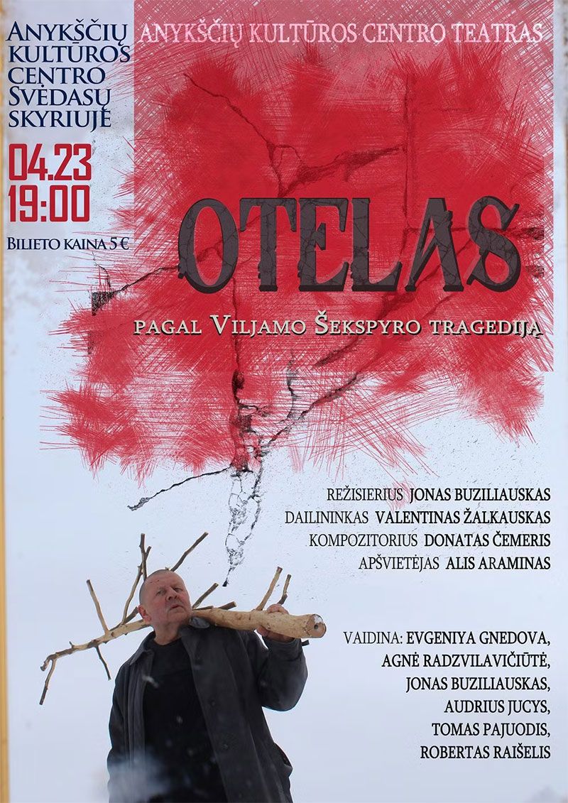 Spektaklis „Otelas“ / Pagal V. Šekspyro tragediją / Rež. Jonas Buziliauskas