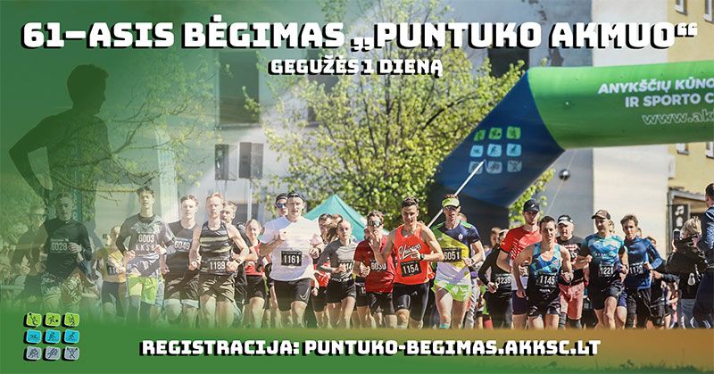 61 - asis Tradicinis bėgimas „Puntuko akmuo“