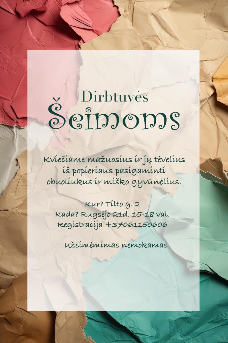 Obuolinės (2024) / Turizmo naktis / Dirbtuvės šeimoms