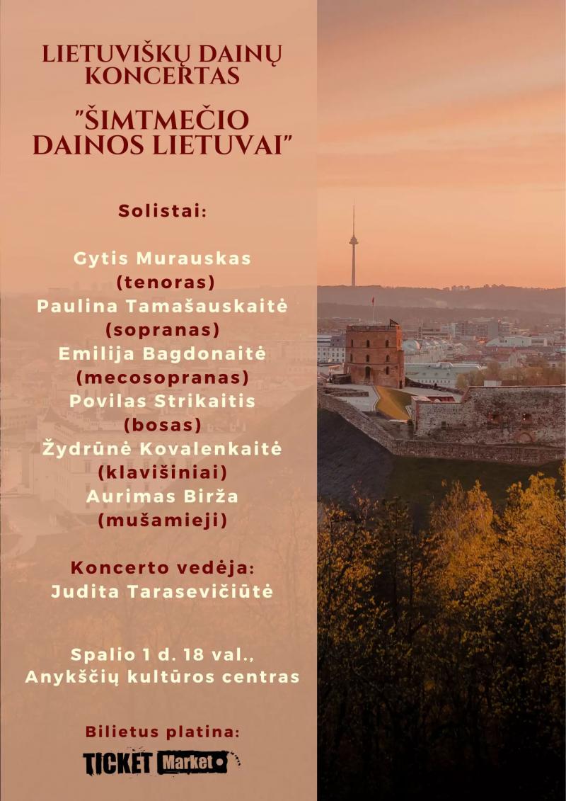 Lietuviškų dainų koncertas „Šimtmečio dainos Lietuvai“