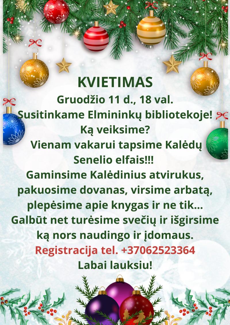 Susitikitas Naujųjų Elmininkų bibliotekoke