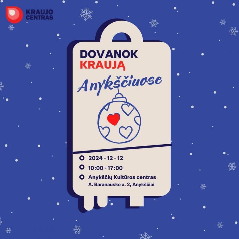 Kraujo donorystės akcija Anykščiuose / Kraujo centras