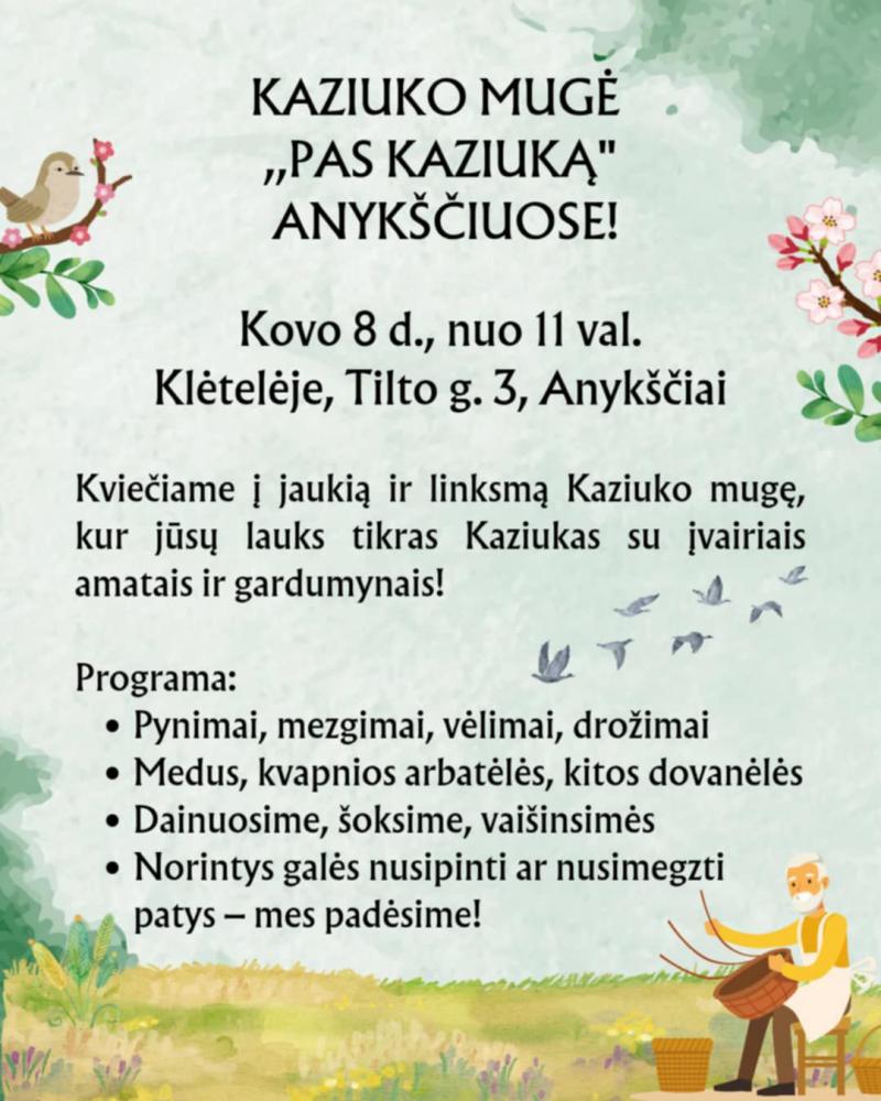 Kaziuko mugė „Pas Kaziuką“ Anykščiuose!