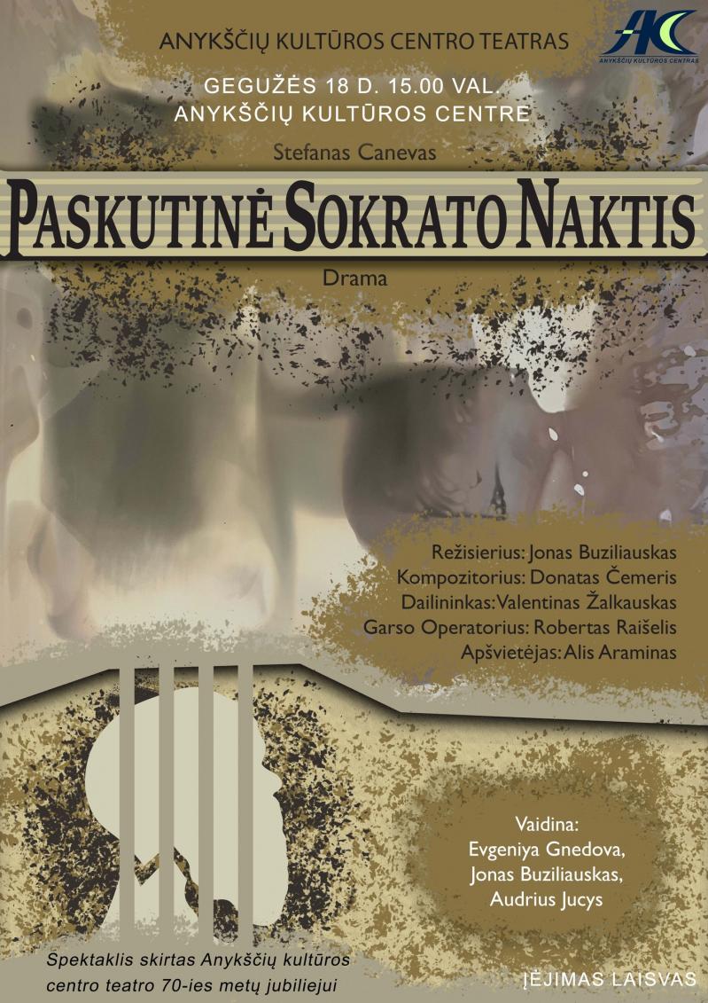 Spektaklis „Paskutinė Sokrato naktis“ / Režisierius Jonas Buziliauskas