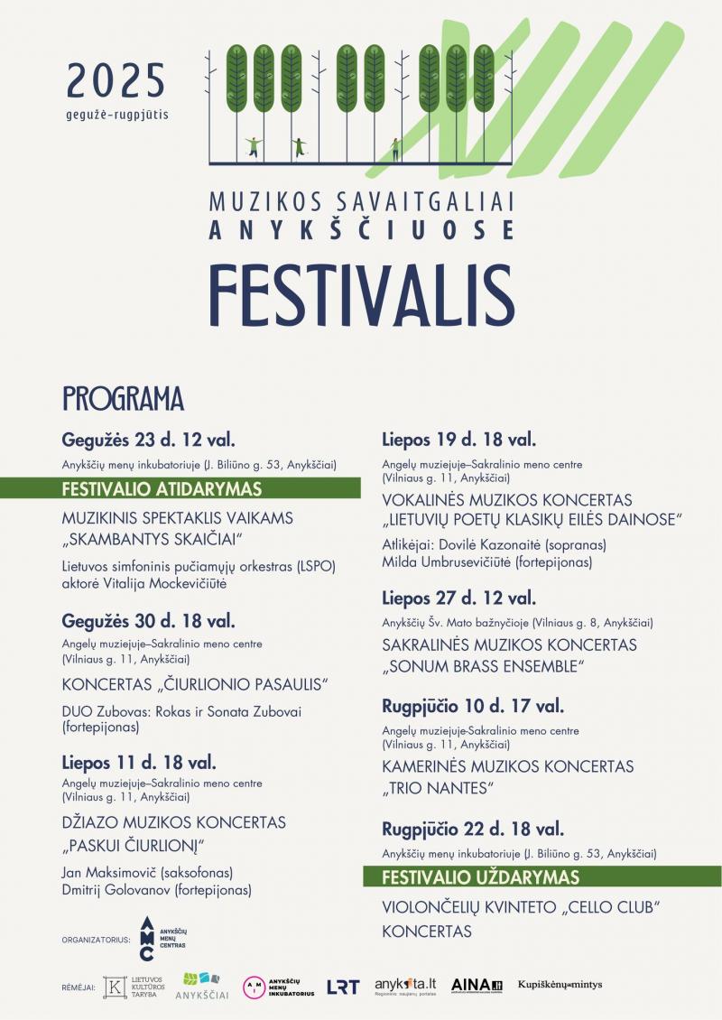 Festivalis „Muzikos savaitgaliai Anykščiuose“ uždarymas (2025) / Violončelių kvinteto „Cello Club“ koncertas
