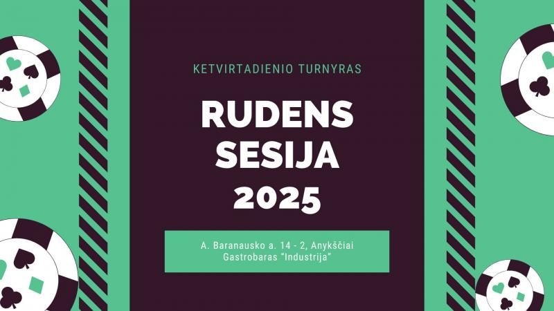 Ketvirtadienio pokerio turnyras / 2025 rudens sesija