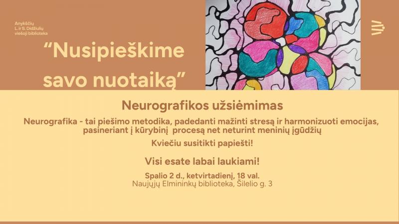 Neurografikos užsiėmimas „Nusipieškime savo nuootaiką“