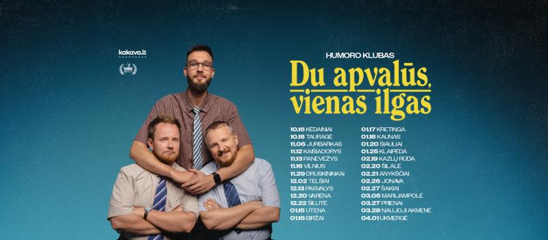 „Humoro kubas“ Anykščiuose su programa „Du apvalūs, vienas ilgas“
