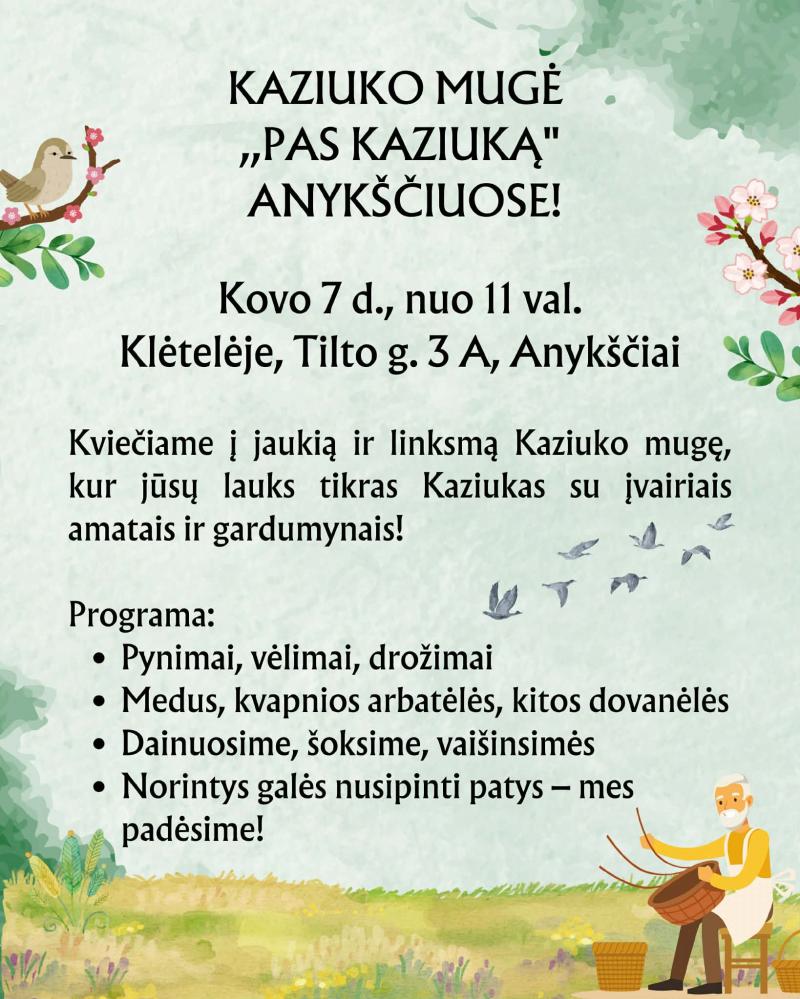 Kaziuko mugė „Pas Kaziuką“ Anykščiuose!