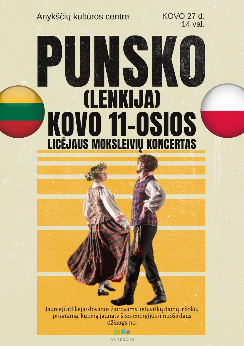 Punsko (Lenkija) Kovo 11-osios licėjaus moksleivių koncertas