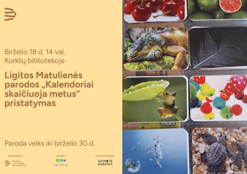 Ligitos Matulienės parodos „Kalendoriai skaičiuoja metus“ pristatymas