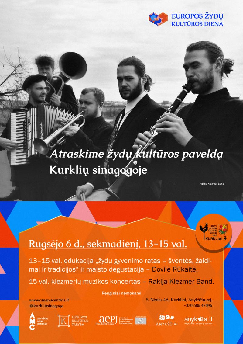 Europos žydų kultūros diena / Tradicijos, maisto degustacija ir klezmerių muzika