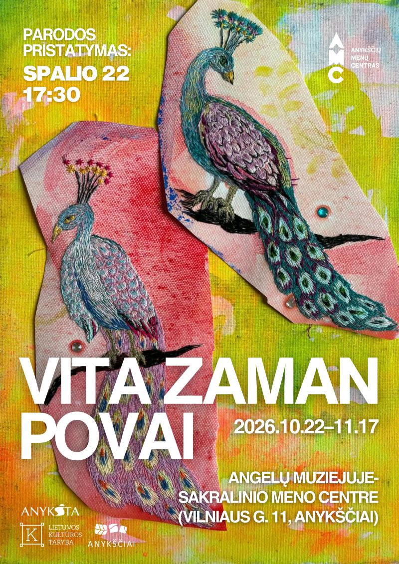 Menininkės Vitos Zaman parodos „Povai“ atidarymas