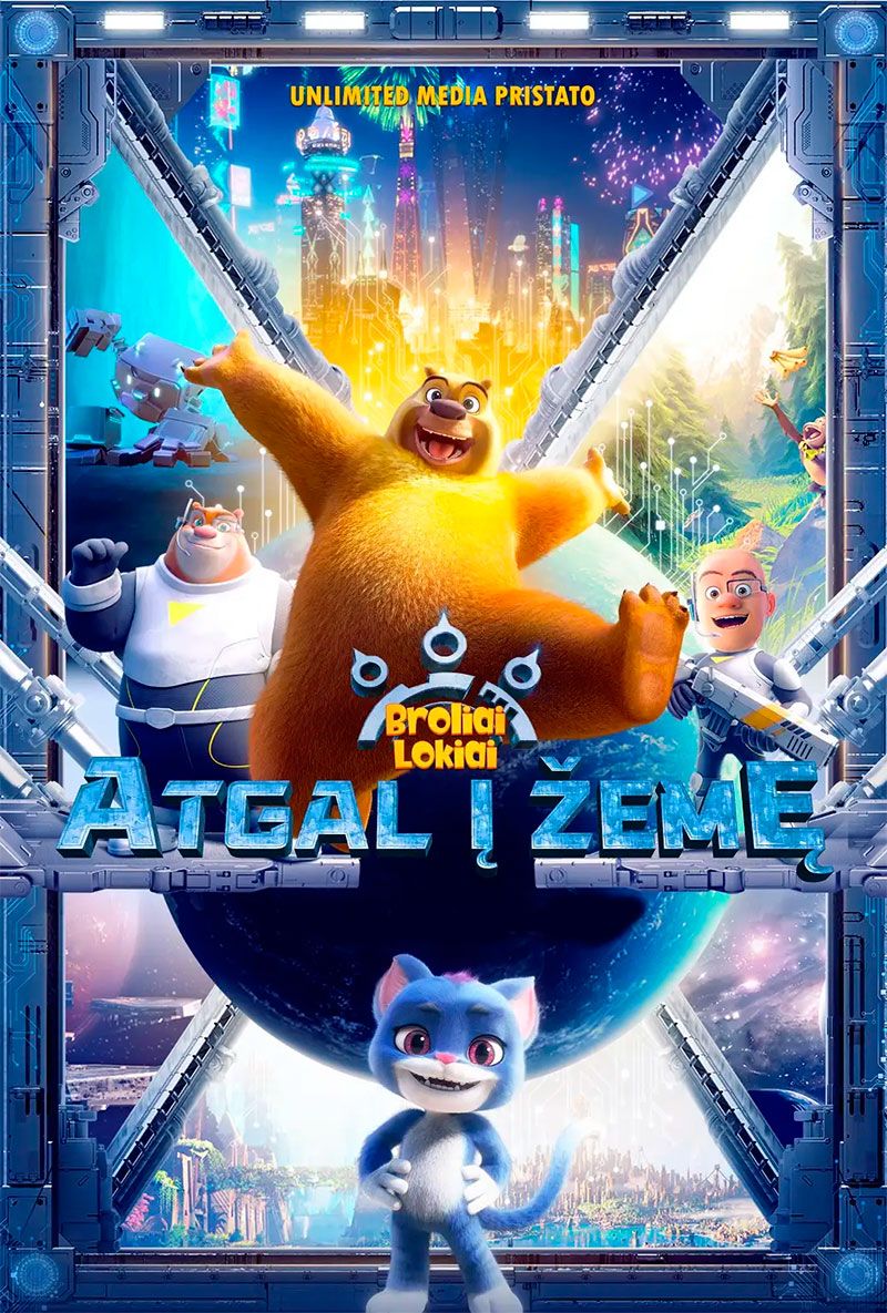 Kino filmas vaikams „Broliai lokiai: atgal į žemę“ (2023m., Trukmė: 1h 37 min)