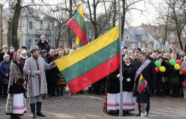 Lietuvos valstybės atkūrimo diena Anykščiuose (2019) - Valstybinės vėliavos pakėlimo ceremonija - Šventės akimirkos
